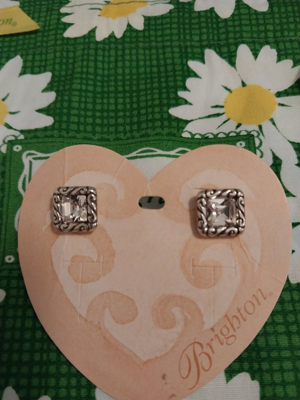 💗Brighton Earrings, Regina Crystal Cloth Bag NWT💗